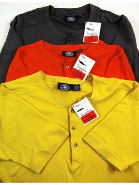 3-Men's The Great Plains T-Shirts Yellow, Gray, Orange all Size Medium NWT